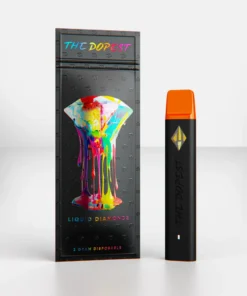 The Dopest Fresh Peach Pie 2G HHCP Liquid Diamonds Indica Disposable