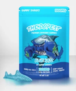 Blue Razz Sharks HHC Gummies - 1000mg