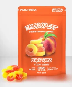 The Dopest Peach Rings HHC Gummies - 500MG
