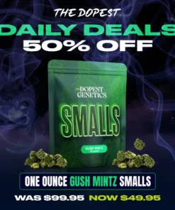 Smalls: Gush Mintz Indica flower 28 grams Daily Deal