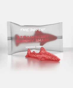 Individual Strawberry HHC Gummy Shark - 100mg