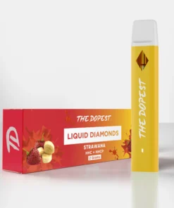 The Dopest STRAWNANA 2G HHCP Liquid Diamonds Indica Disposable