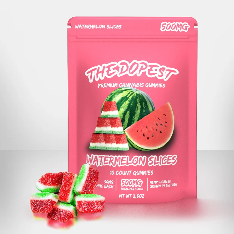 The Dopest Watermelon Slices HHC Gummies - 500MG
