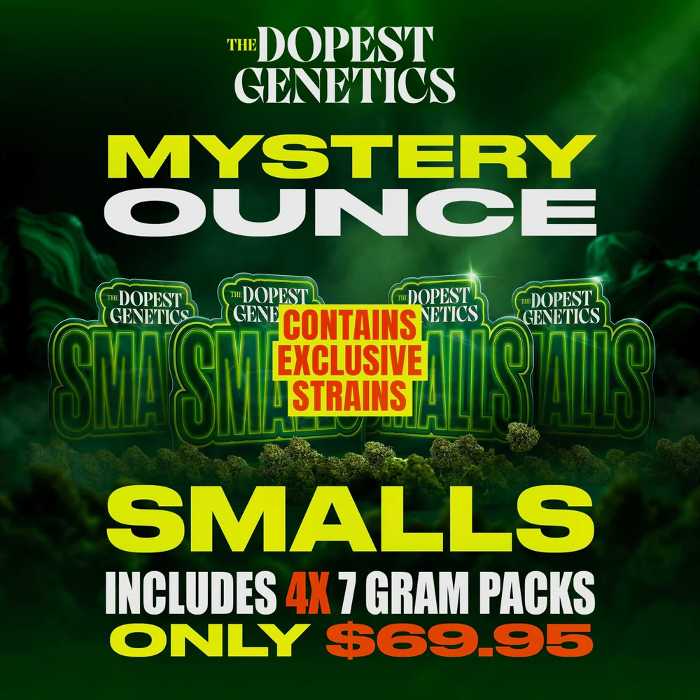 Mystery Smalls Ounce Pack: Get (4) 7 gram packs of exclusive strains